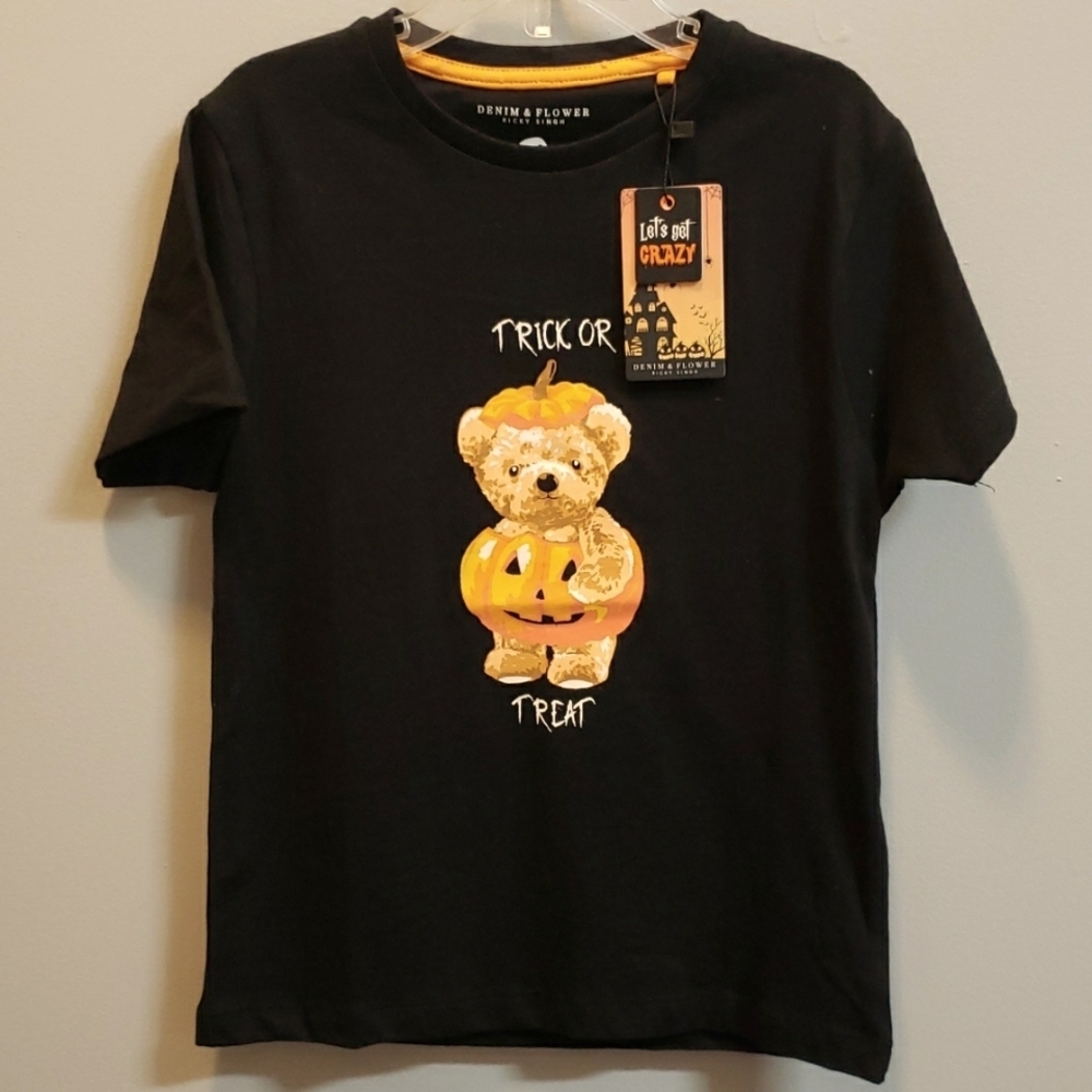 Denim & Flower NWT Halloween Teddy Bear T-shirt, Kids 5/6